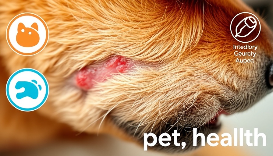 Close-up of a dog's dry, itchy coat with redness.