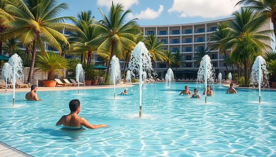 Luxurious resort pool with water features, earn 20000 bonus World of Hyatt points.