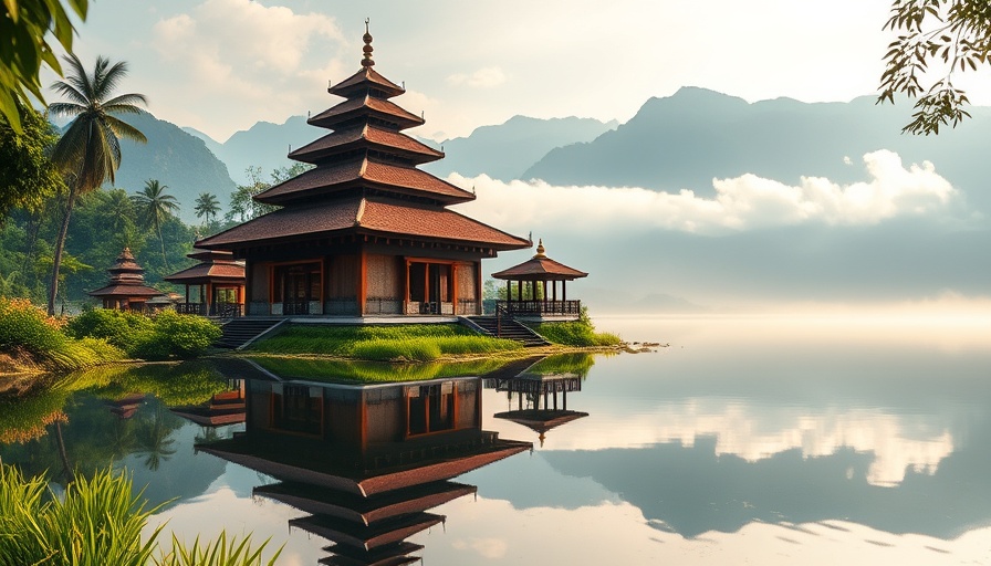 Serene Balinese temple at sunrise showing best time to visit Bali.
