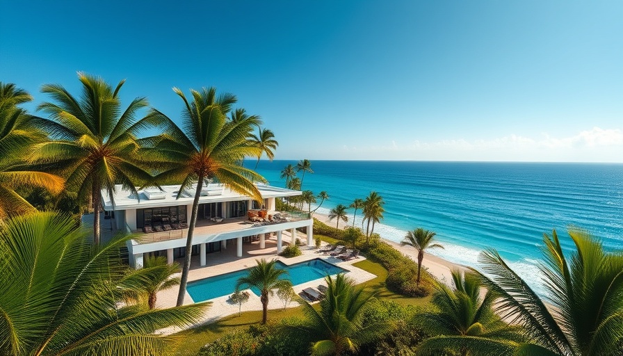 Luxurious villas in Turks and Caicos with turquoise ocean view.
