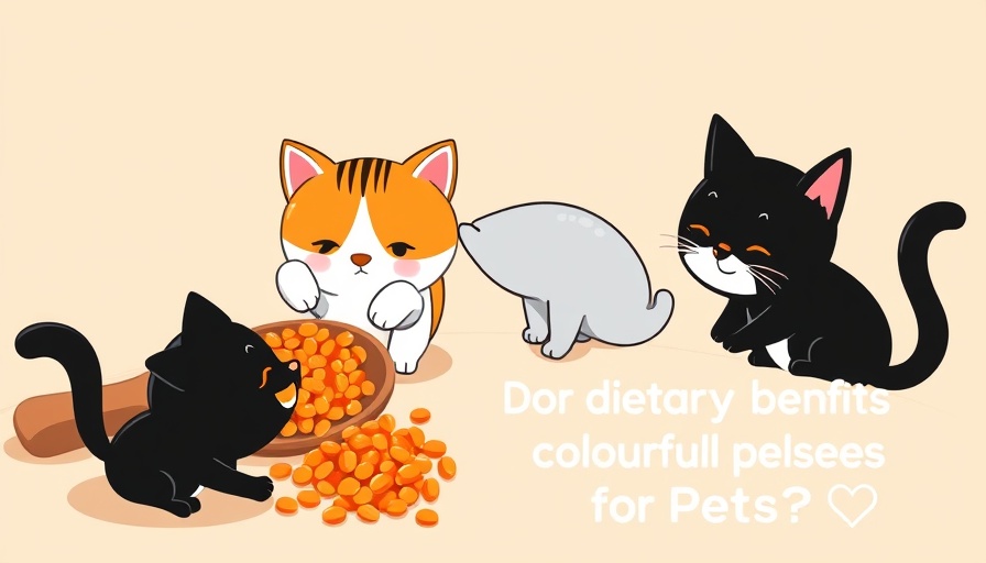 Lentils for Pets Diet: Cartoon cats with lentils in a wooden spoon.