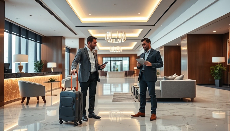 Citi Strata credit card benefits shown in a modern hotel lobby.