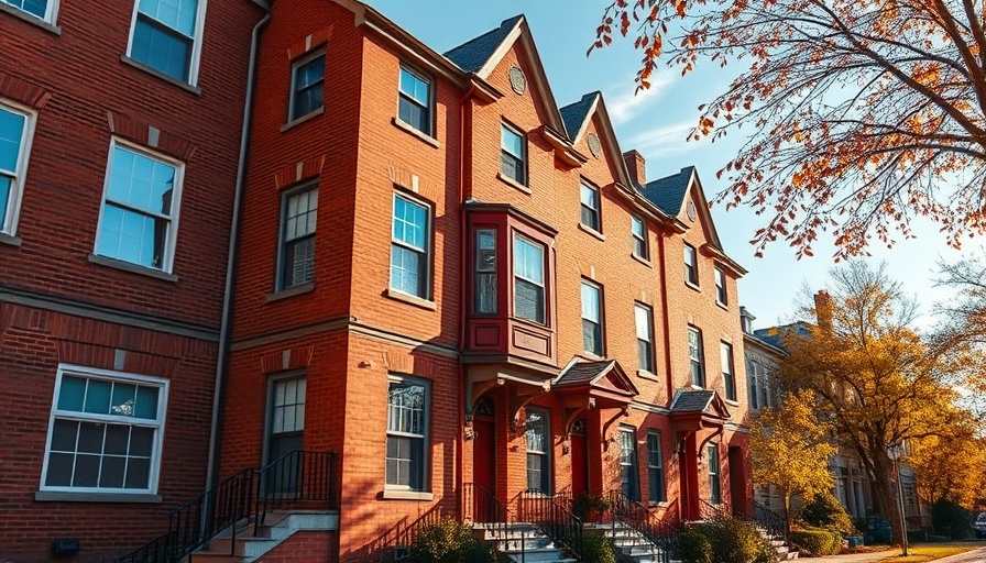 Historic brick townhouse during the close of escrow process.