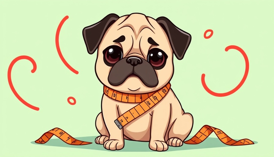Dog Obesity Risks and Weight Loss Tips: Cute pug with measuring tape.