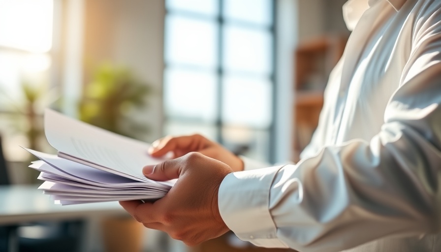 Business person analyzing documents in office, list price vs sell price context.