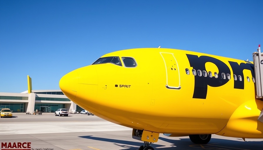 Spirit Airlines plane at airport, related to route cuts discussion.