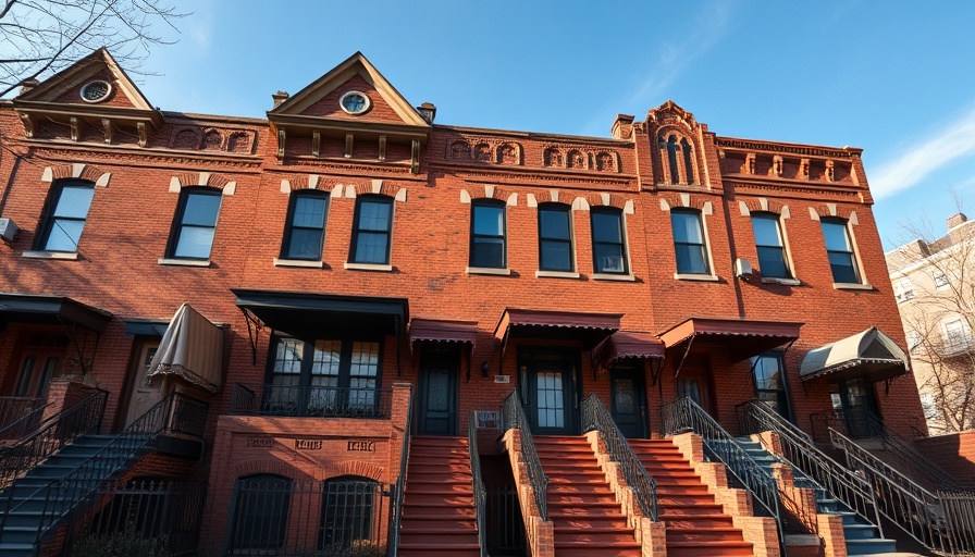 Classic row houses in Ridgewood Queens travel guide scene.