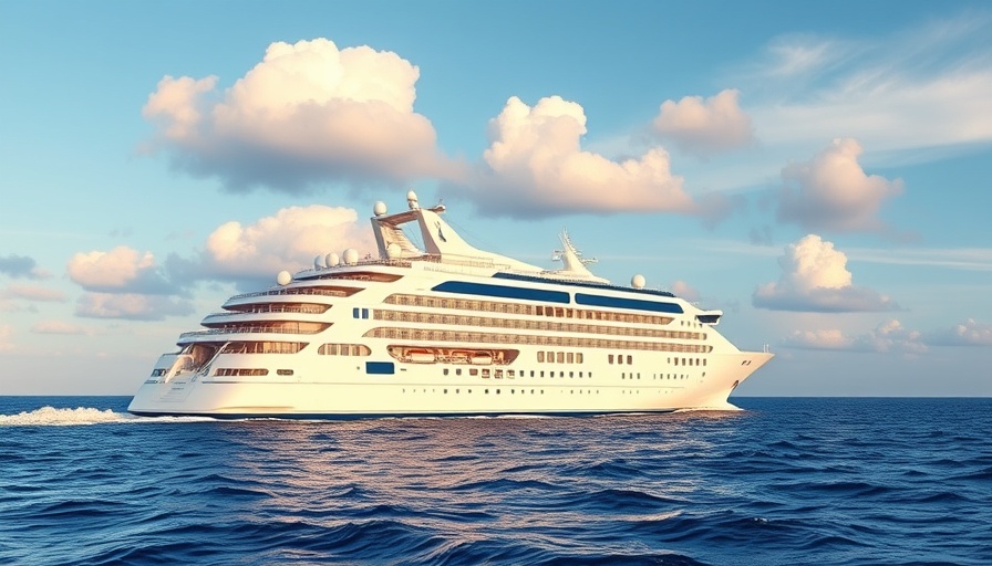 Modern cruise ship sailing in open ocean, best Caribbean cruises 2026.