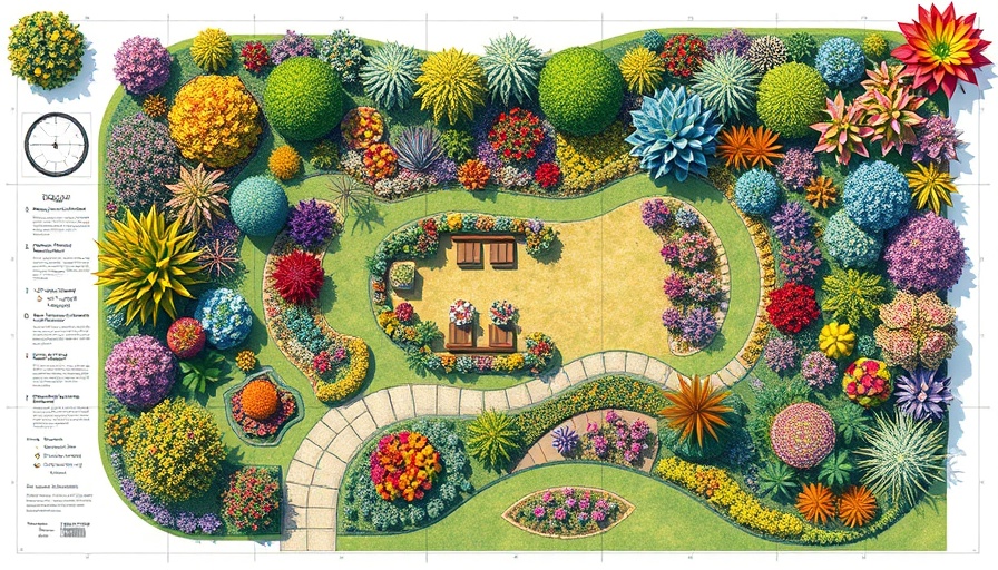 Shade garden landscaping ideas layout with diverse plant designs
