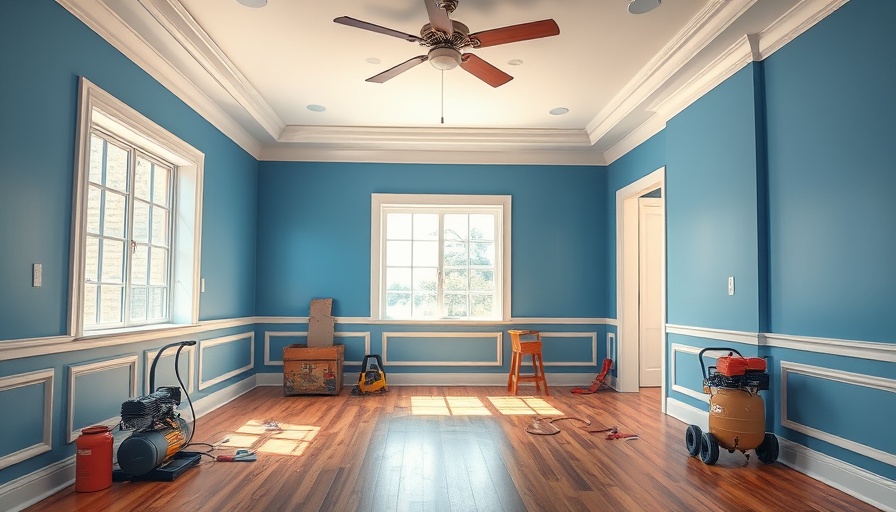 Trim installation tips in a newly renovated room.