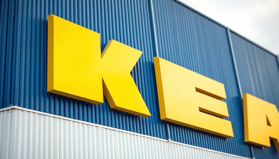 IKEA building facade with blue and yellow sign.
