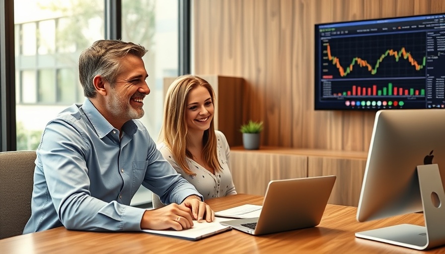 Couple pre-approved for mortgage with advisor in office.