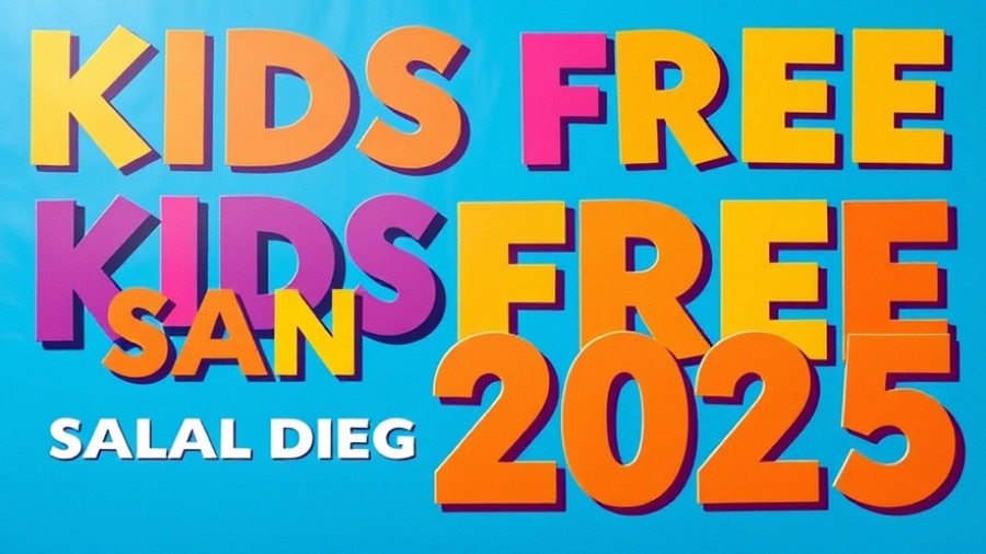 Promotional poster advertising free activities for kids in San Diego this October.