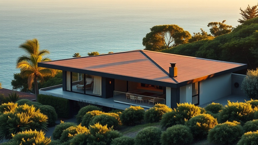 Modern La Jolla one-story home with sleek design and large windows.