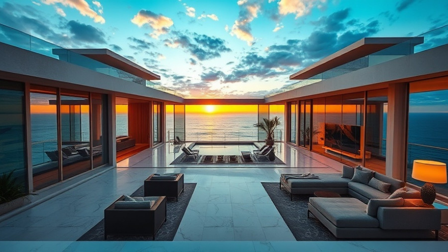 Luxurious mansion in San Diego's expensive housing market at sunset.