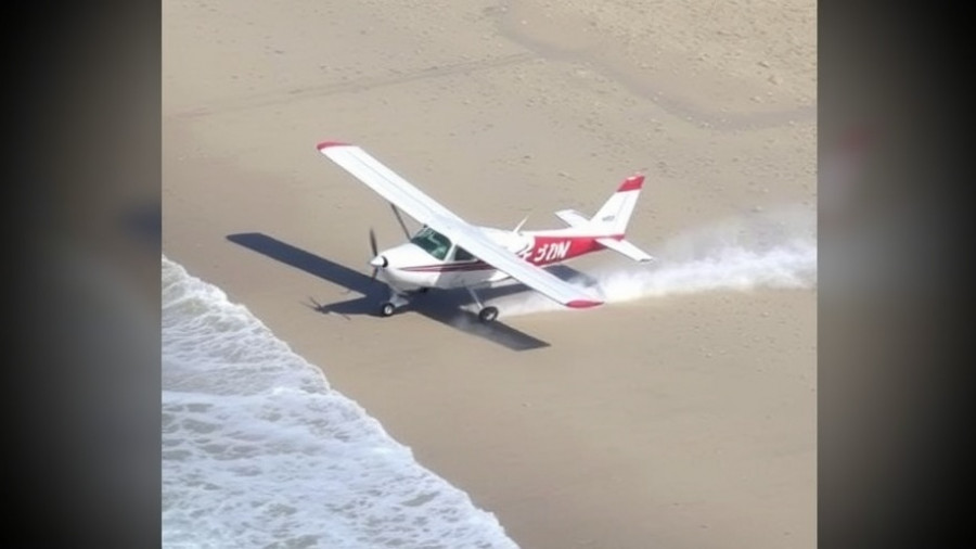 Small plane makes emergency landing on shore in Huntington Beach