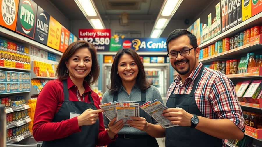 Joyful clerks selling lottery tickets in California's luckiest lotto stores.
