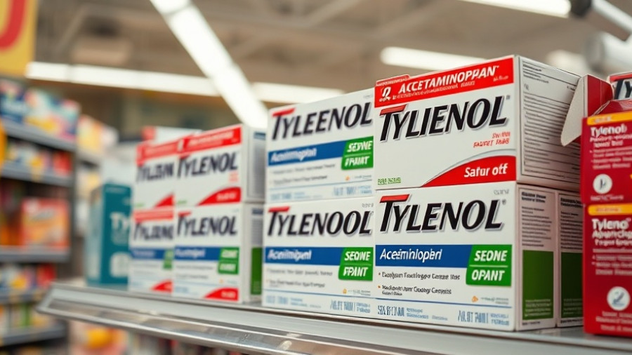 Texas sues Tylenol makers autism risks; store shelf display.