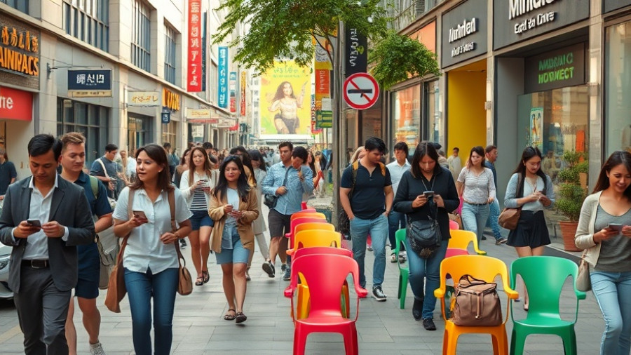 Santa Monica Recovery Plan highlighted in vibrant street scene with colorful chairs.