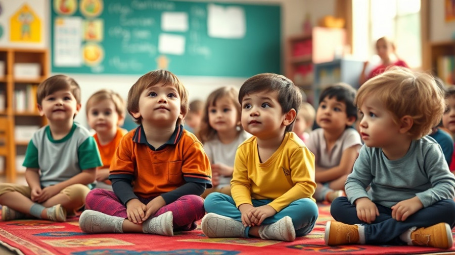 Children listening attentively in a California classroom setting.