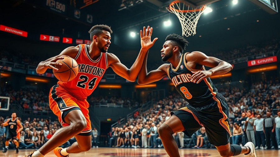 USC men's basketball players in an intense game action.
