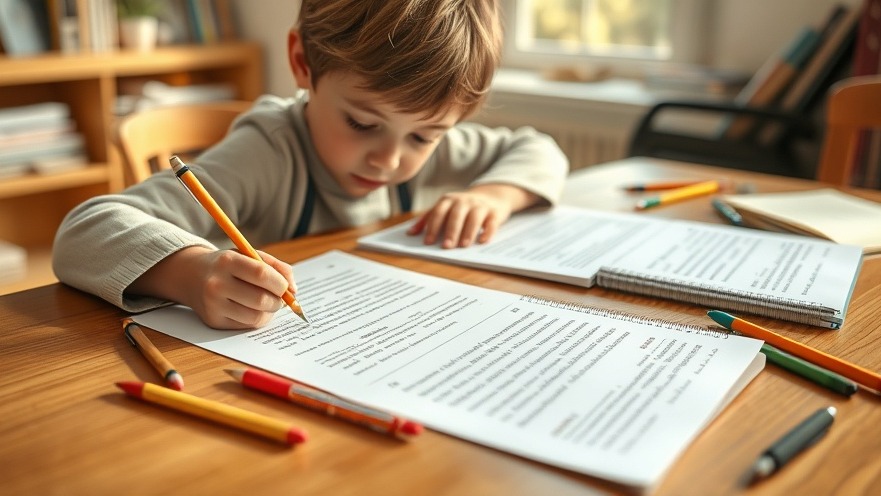 Child engaging in flexible education with homeschool worksheets and colorful materials.