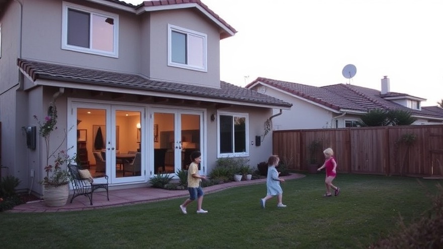 Family enjoying outdoor play in a San Diego home backyard, highlighting local housing trends.