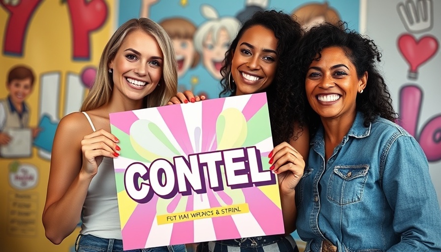 Cox Mobile Fan Favorite Contest promotional image with two women and poster.