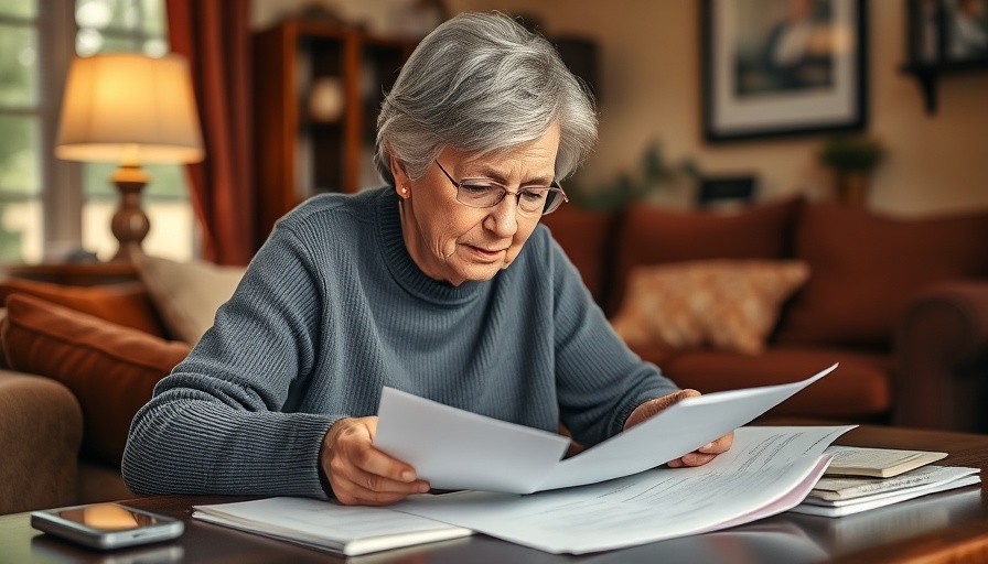 Elderly woman facing financial challenges while aging in place.