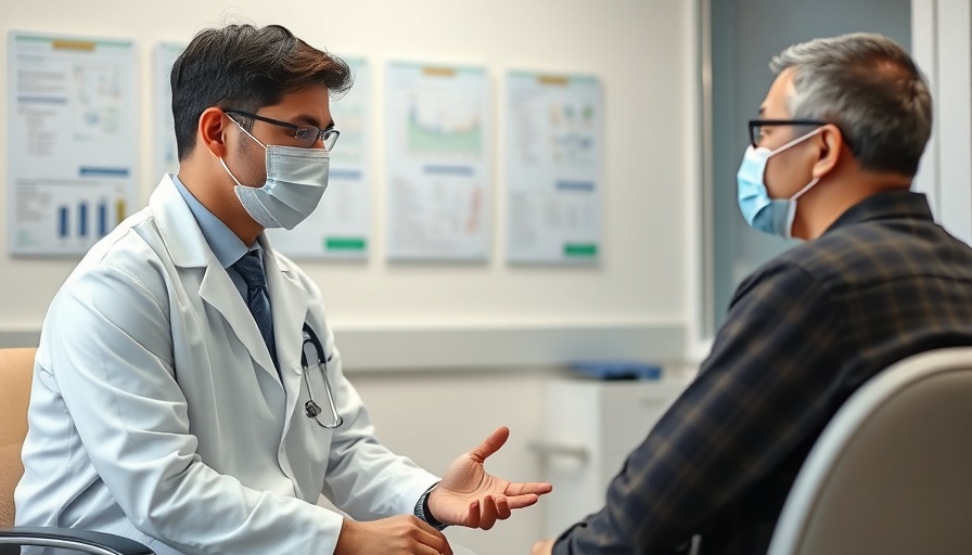 Medical consultation on colon polyp diagnosis and treatment.