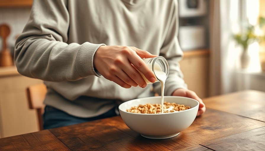 A person pouring milk into cereal bowl highlighting A2 milk benefits.