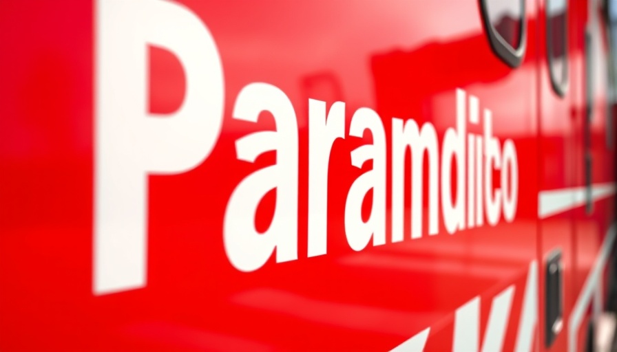 Close-up of paramedic vehicle highlighting emergency service.