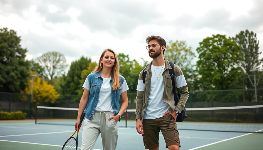 Millennials at Sunset Tennis Club on a tennis court.