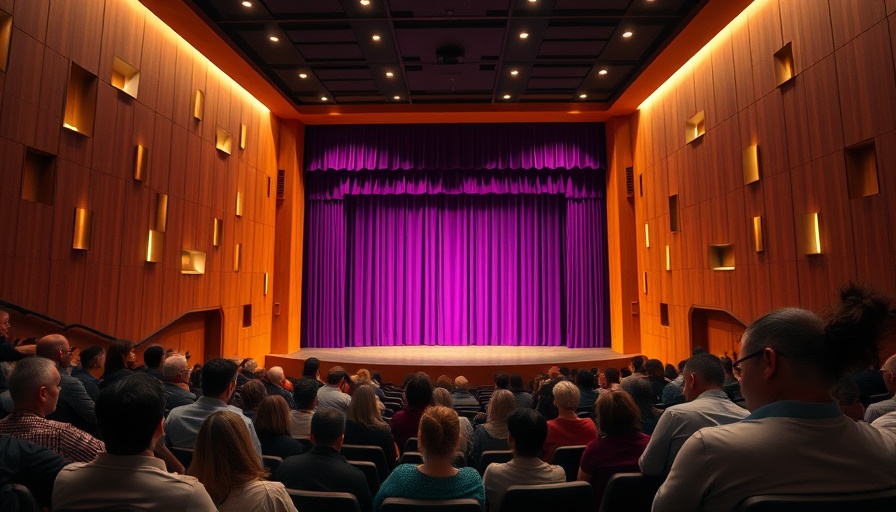Educational Cultural Complex renovation theater with audience and stage.