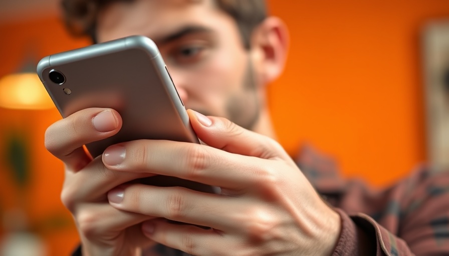 Close-up of hands holding a smartphone, symbolizing California teletherapy services.