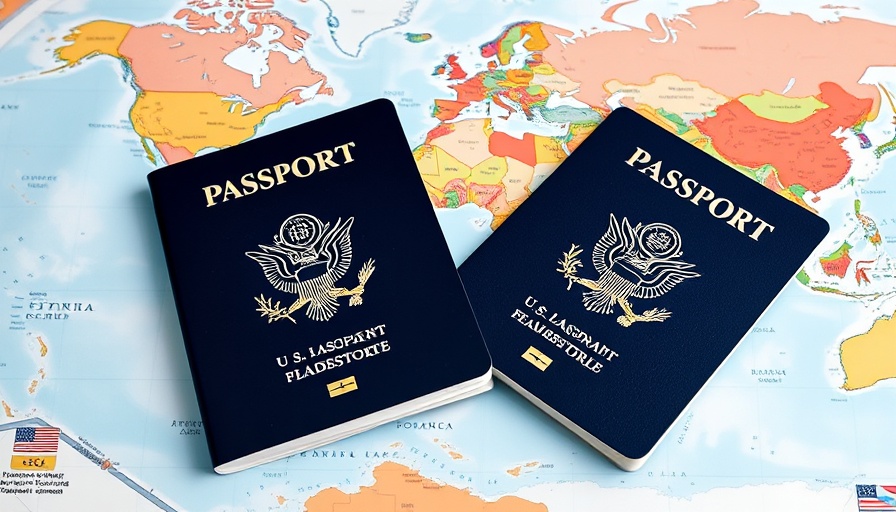 SDSU Passport Office move Alvarado Road shown with U.S. passports on world map