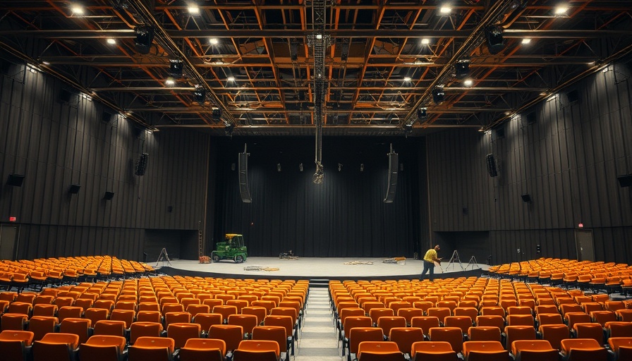 North County San Diego Performing Arts Venue under construction stage view.