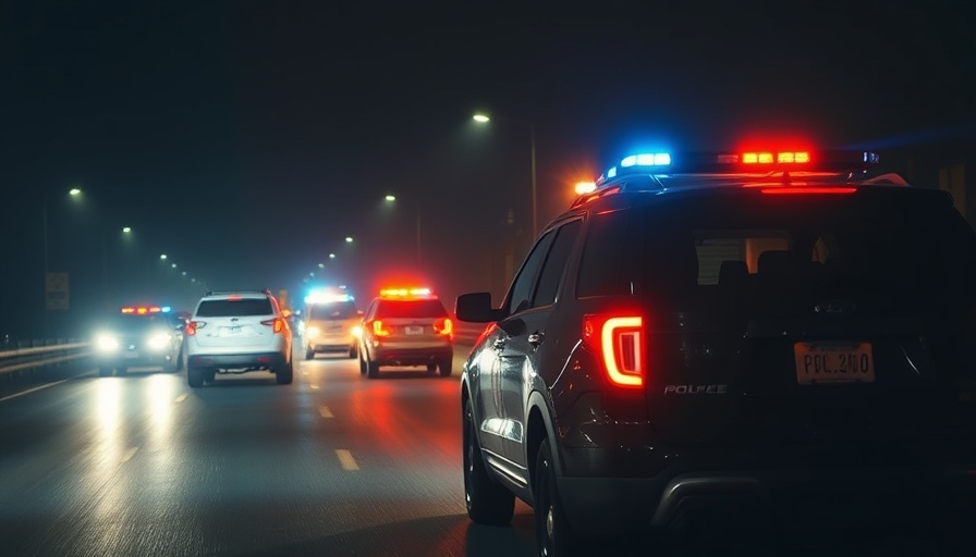 Emergency response scene in North County San Diego at night.