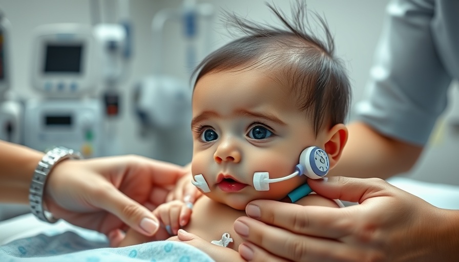 Cute baby in hospital linked to gene editing care setup.