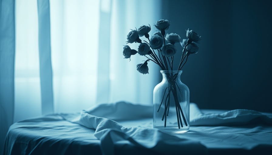 Serene symbolic still life on a draped cloth, depicting calm reflection and tranquility.