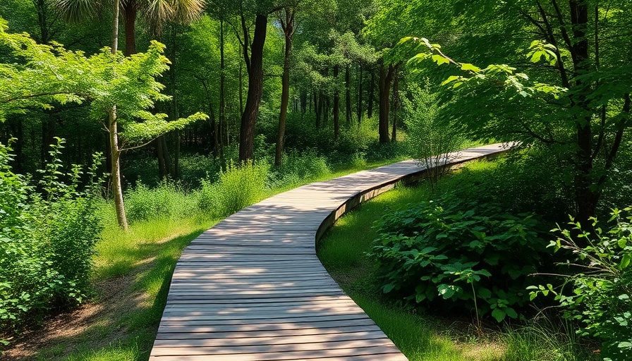 Tijuana River Valley Rehabilitation scenic trail through lush greenery.