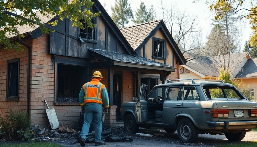 Burnt house and vehicle inspection in North County San Diego