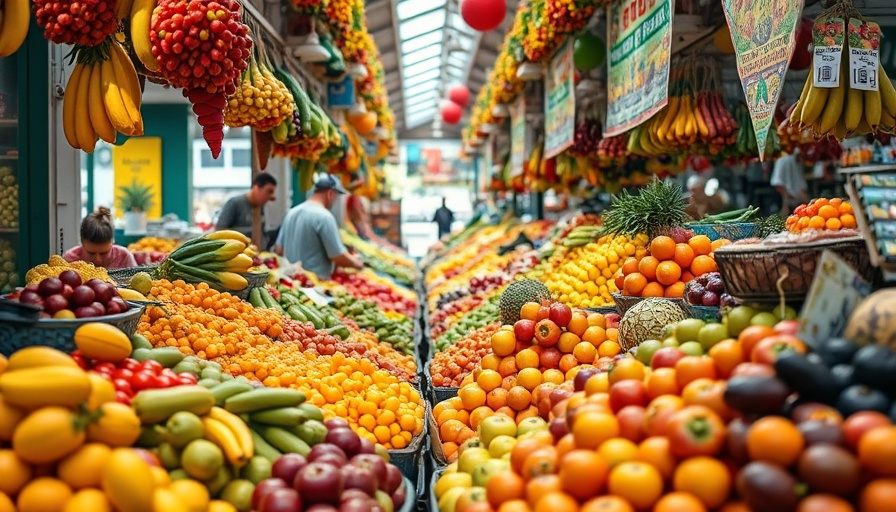 Fitness and Wellness in North County San Diego: Vibrant fruit market with colorful produce.