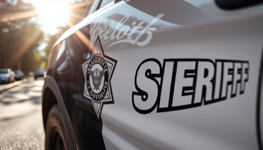 Sheriff vehicle close-up in North County San Diego.