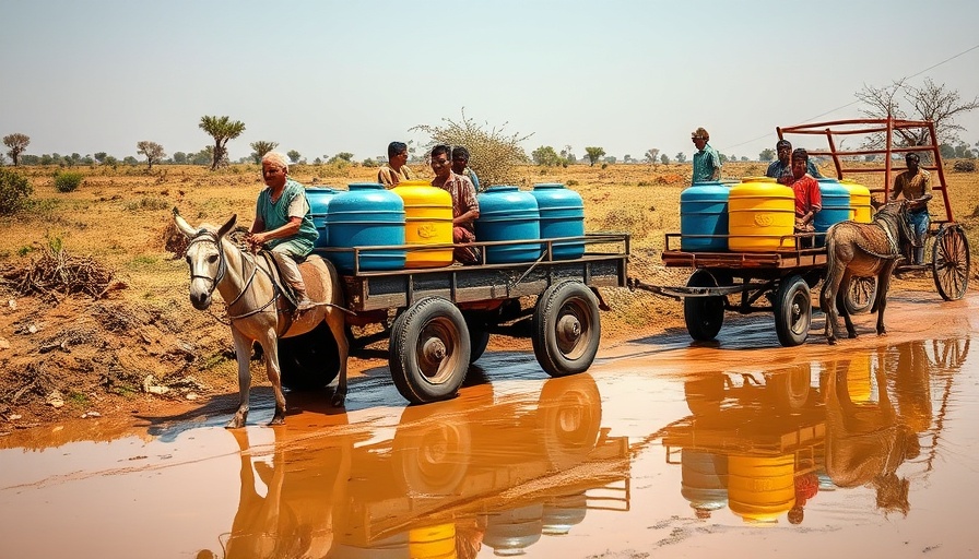Donkey carts carrying water barrels in Sudan amid cholera outbreak.