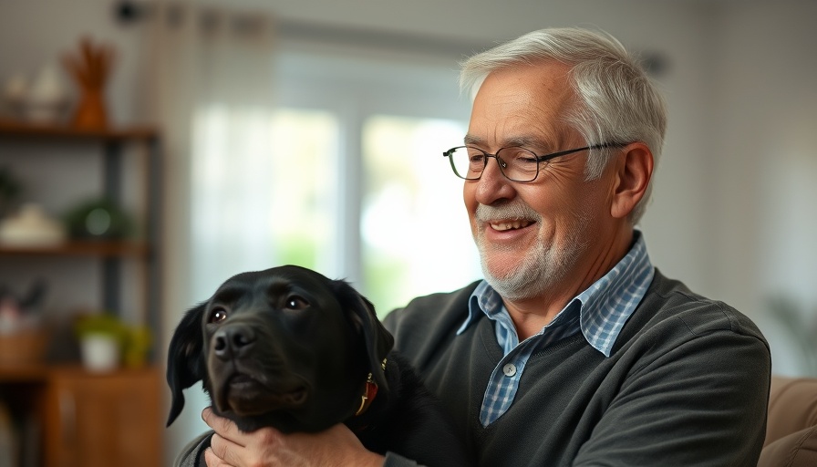 Elderly man with dog exemplifying Second Wind Dreams and Pets for the Elderly