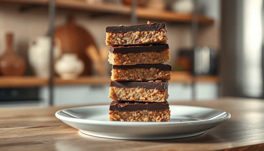 Gluten-free peanut butter protein bars on a plate.