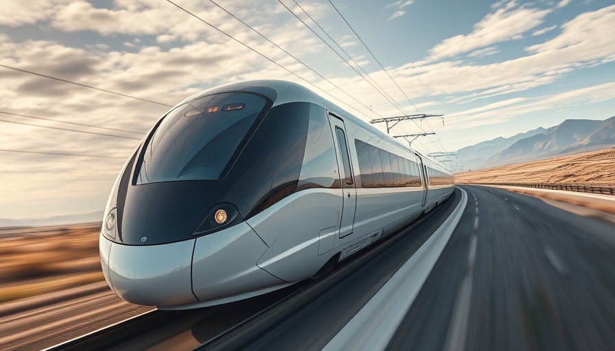 High-speed train representing California high-speed rail impact on San Diego.