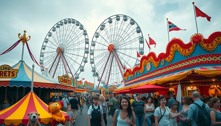 2025 San Diego County Fair with Ferris wheel and games.