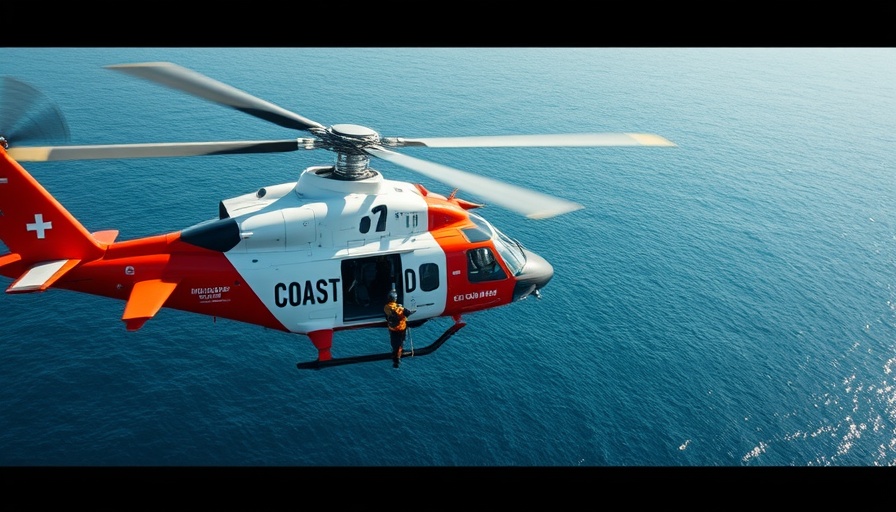Coast Guard helicopter in San Diego breaking news rescue operation.